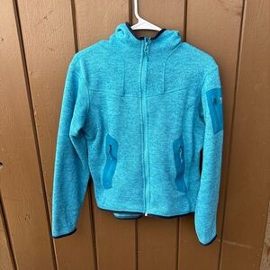 Arc'teryx Women's Blue Fleece Jacket hooded large